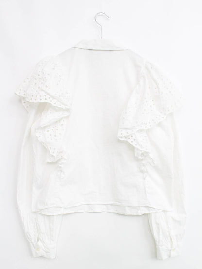ZARA/ザラ/シャツ/ブラウス/トップス/ホワイト/EUR M, USA M, MEX 28