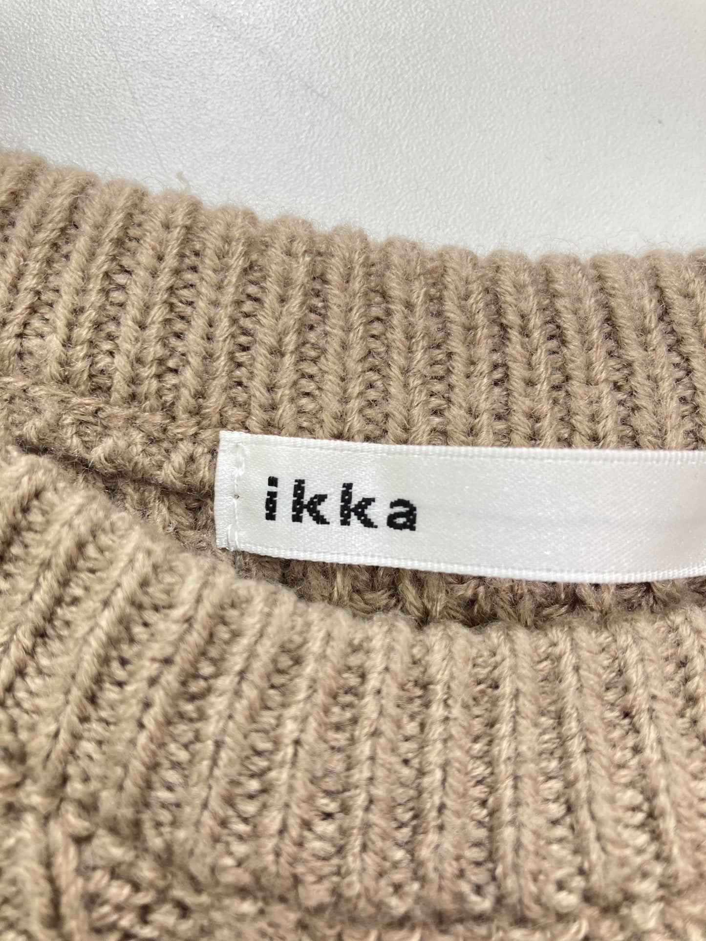 IKKA/ニット/セーター/トップス/ベージュ/L