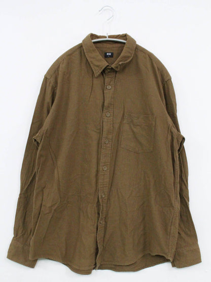 UNIQLO/ユニクロ/シャツ/ブラウス/トップス/ブラウン/L