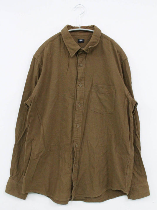 UNIQLO/ユニクロ/シャツ/ブラウス/トップス/ブラウン/L