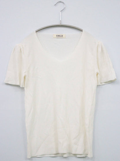 CHILLE/Tシャツ/カットソー/トップス/ホワイト/F