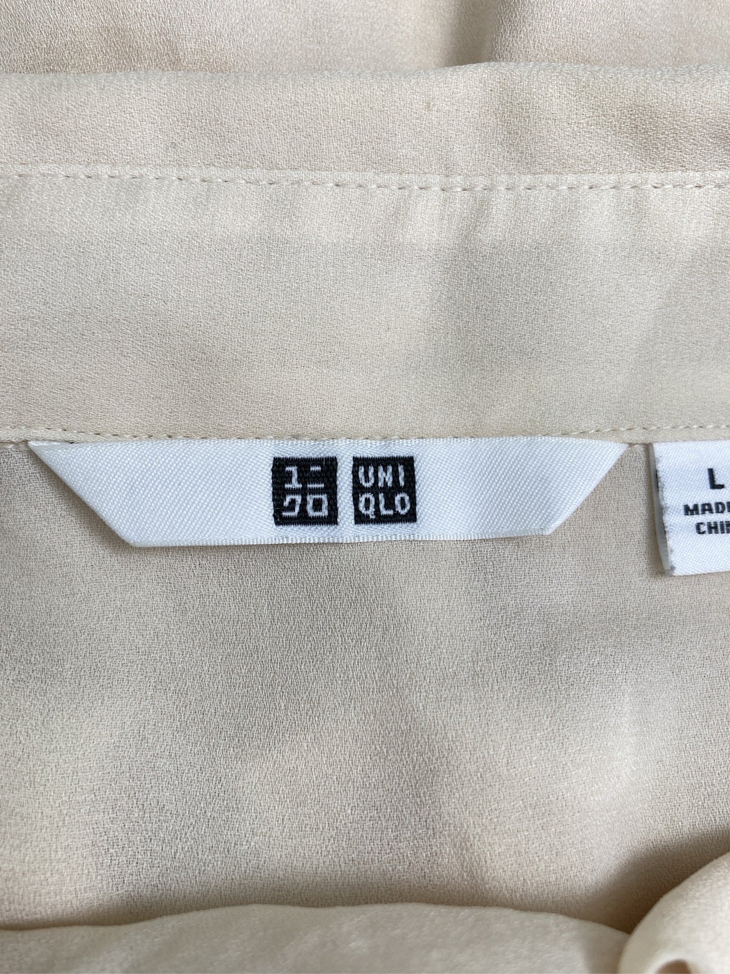 UNIQLO/ユニクロ/シャツ/ブラウス/トップス/ベージュ/L