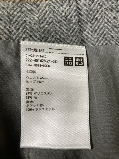 UNIQLO/ユニクロ/ショート/ミニスカート/スカート/グレー/ウエスト64cm　ヒップ91cm