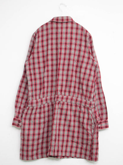シャツワンピース/ワンピース/ドレス/レッド/L