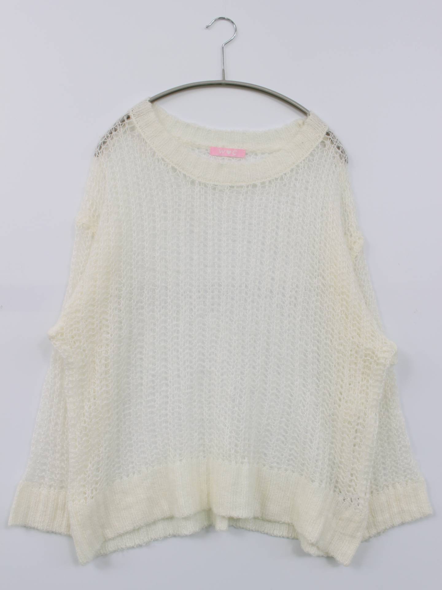 W♡C/ダブルシー/ニット/セーター/トップス/アイボリー/F