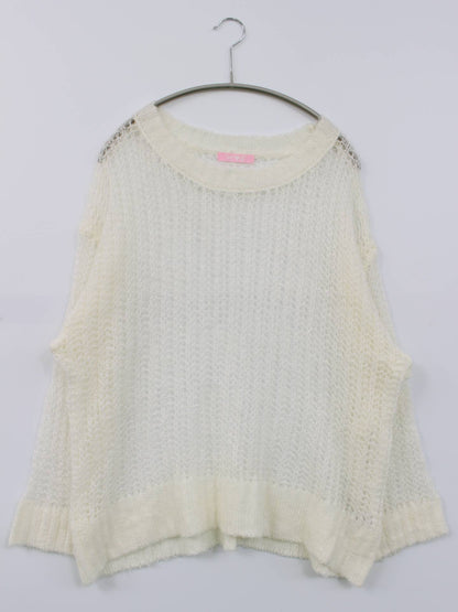 W♡C/ダブルシー/ニット/セーター/トップス/アイボリー/F