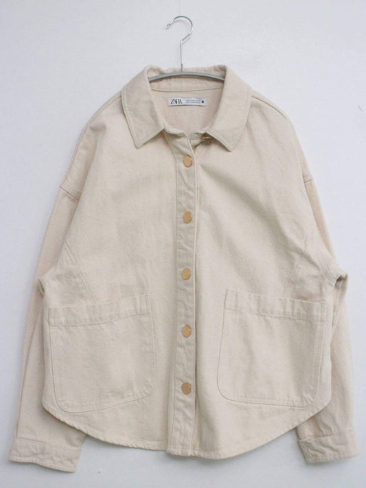 ZARA/ザラ/シャツ/ブラウス/トップス/ベージュ/M