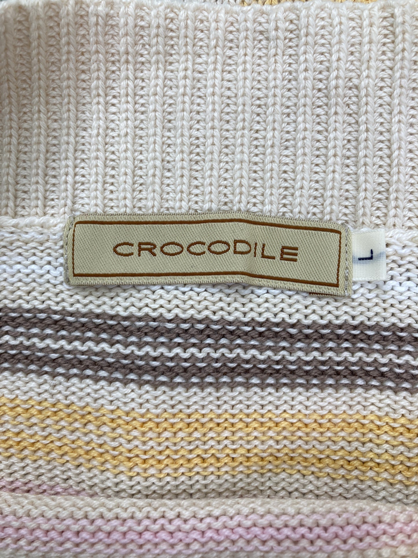 Crocodile/クロコダイル/ニット/セーター/トップス/ホワイト/L