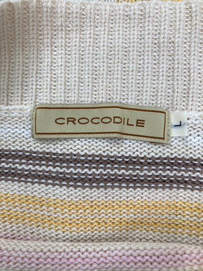 Crocodile/クロコダイル/ニット/セーター/トップス/ホワイト/L
