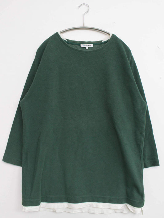 GLOBAL WORK/Tシャツ/カットソー/トップス/グリーン/L