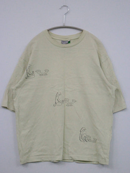 WAIT & SLEEP/Tシャツ/カットソー/トップス/アイボリー/L