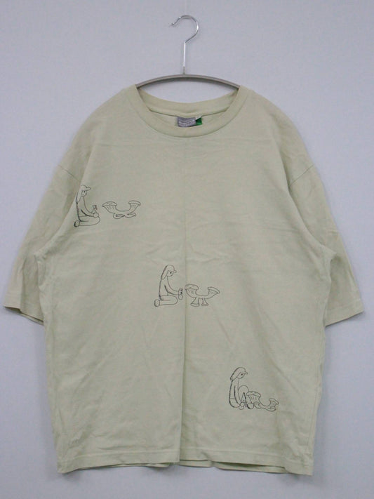 WAIT & SLEEP/Tシャツ/カットソー/トップス/アイボリー/L