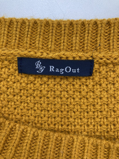 Rag Out/ラグアウト/ニット/セーター/トップス/イエロー/M