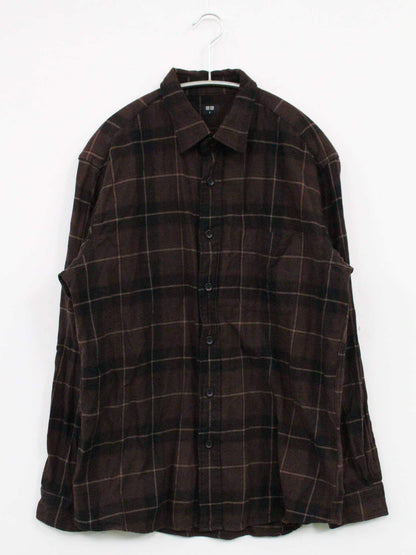 UNIQLO/ユニクロ/シャツ/ブラウス/トップス/ブラウン/S