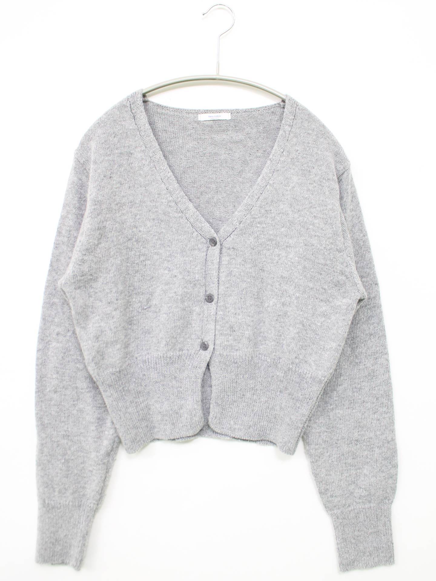 Italy cotton/カーディガン/ボレロ/トップス/グレー