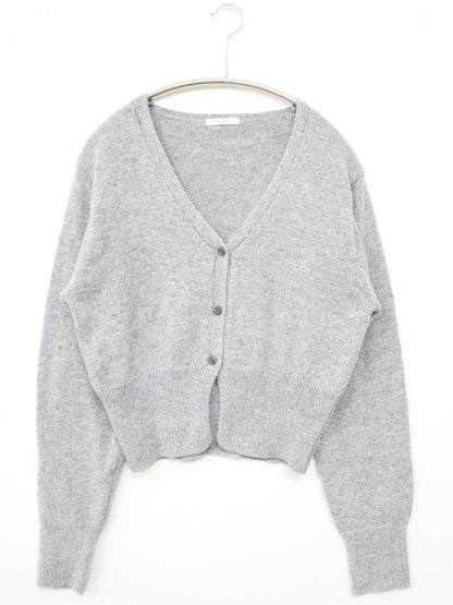 Italy cotton/カーディガン/ボレロ/トップス/グレー