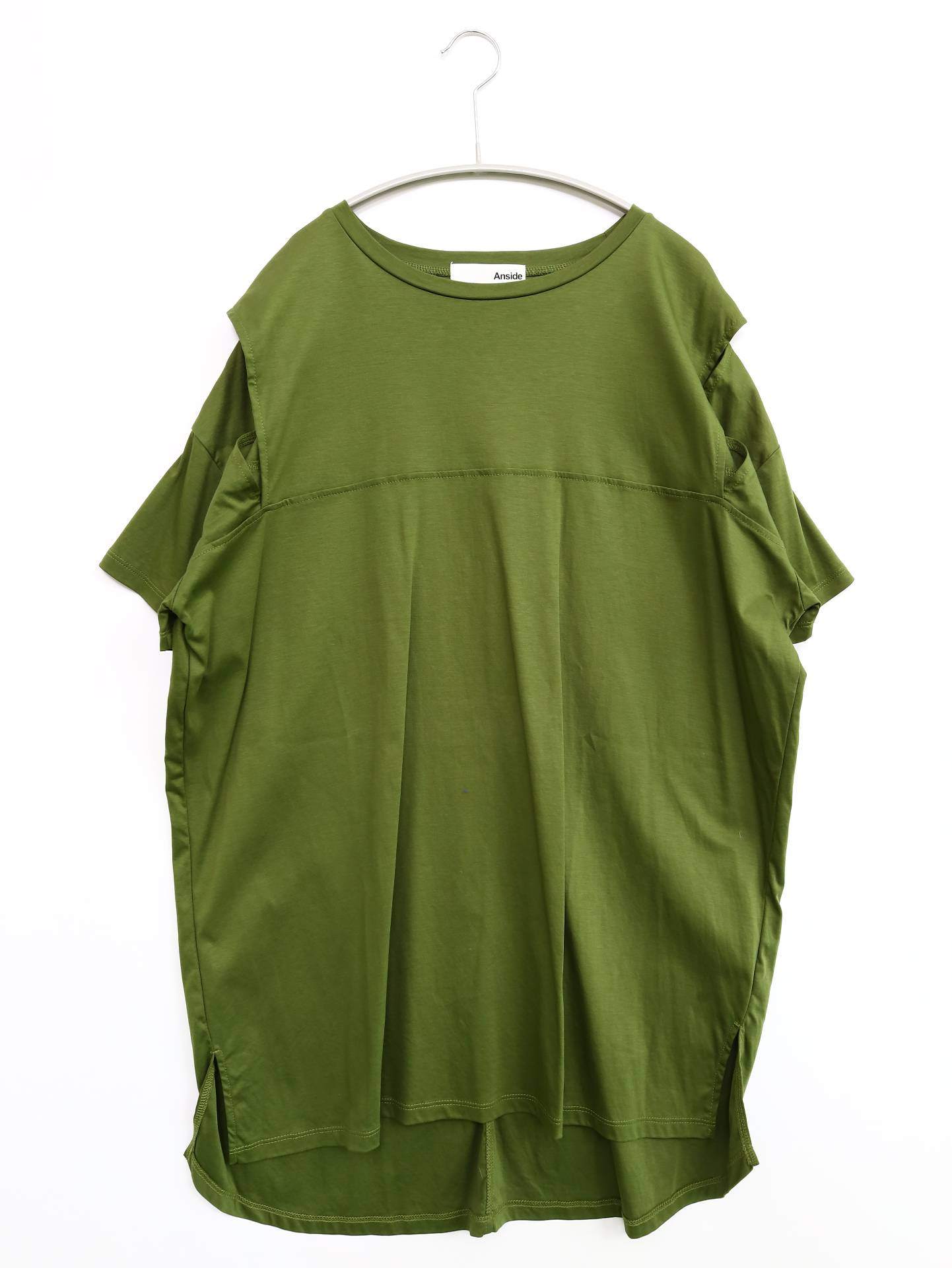 Anside/チュニック/ワンピース/ドレス/カーキ/M
