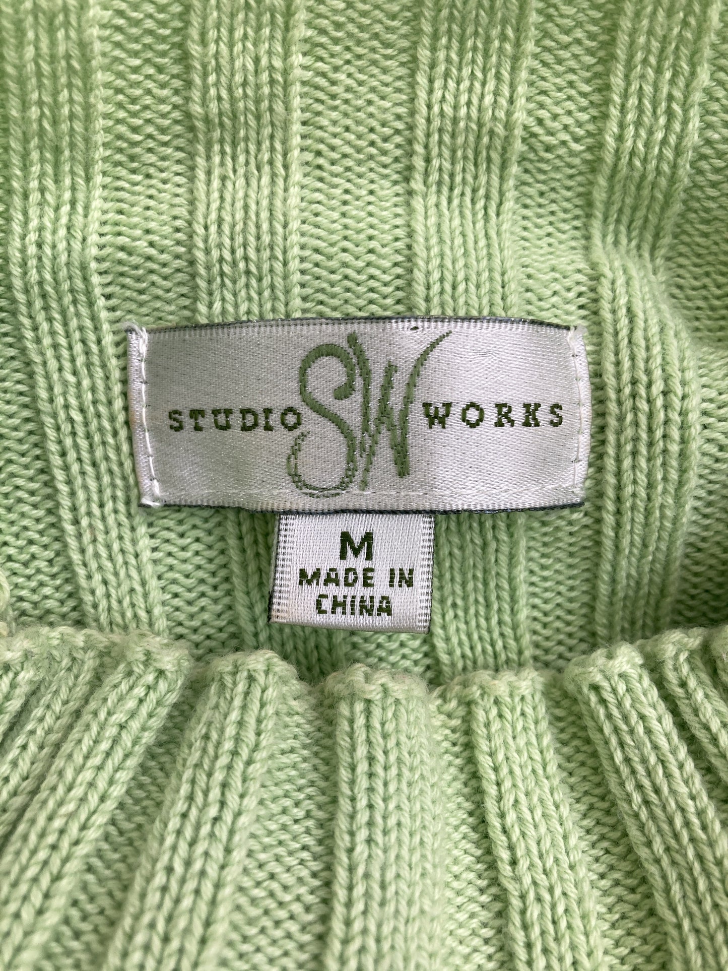 studio works/ニット/セーター/トップス/ライトグリーン/M