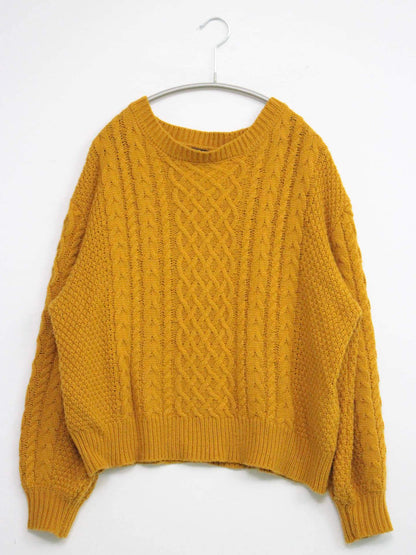 Rag Out/ラグアウト/ニット/セーター/トップス/イエロー/M