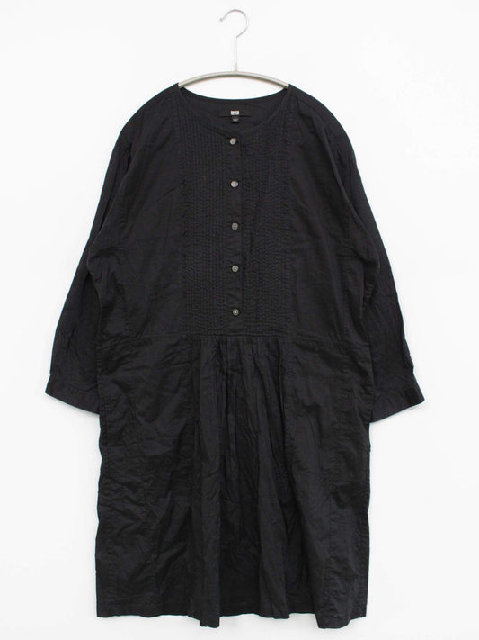 UNIQLO/ユニクロ/シャツワンピース/ワンピース/ドレス/ブラック/L