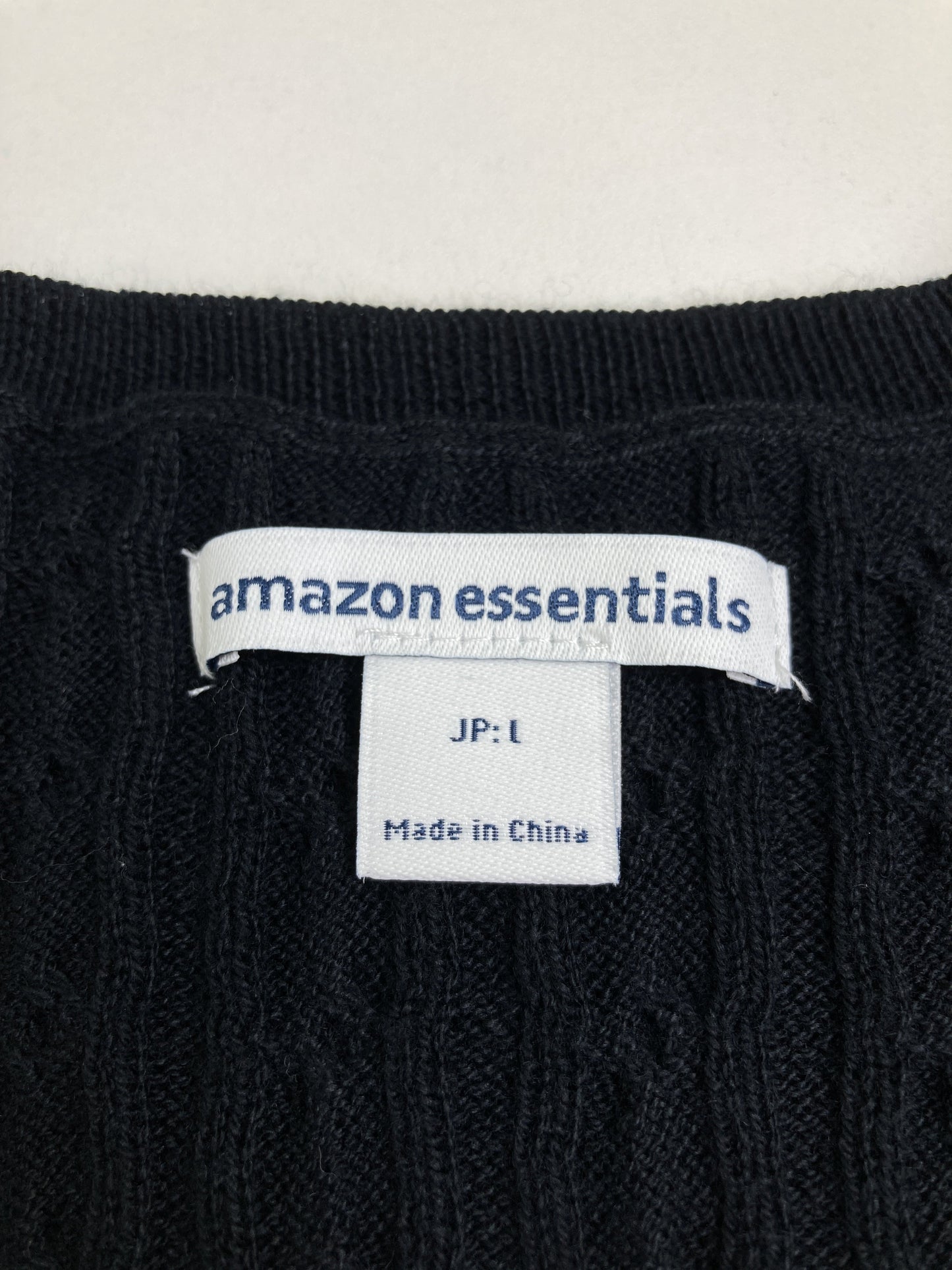 amazon essentials/ニット/セーター/トップス/ブラック/JP:L