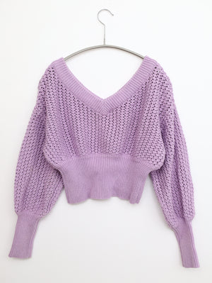 CECIL McBEE/セシルマクビー/ニット/セーター/トップス/パープル/M