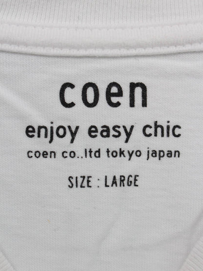 coen/Tシャツ/カットソー/トップス/ホワイト/LARGE