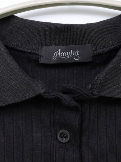 Amulet/ポロシャツ/トップス/ブラック