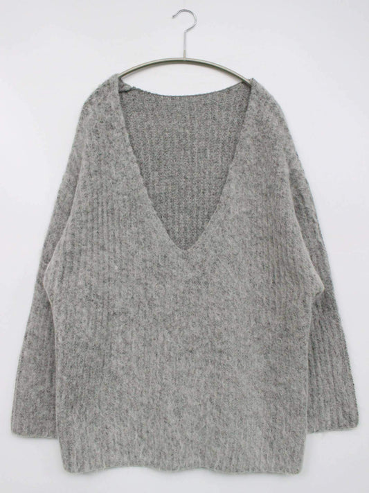 ニット/セーター/トップス/グレー/F