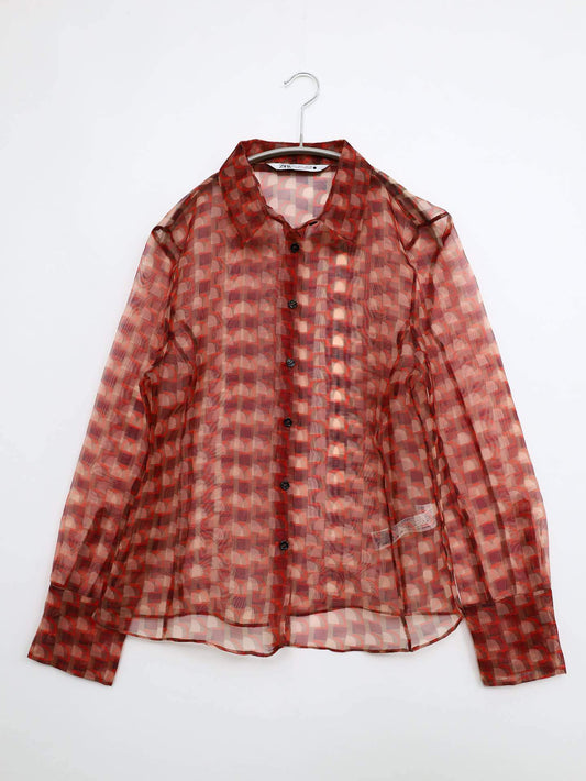 ZARA/ザラ/その他トップス/トップス/レッド/L