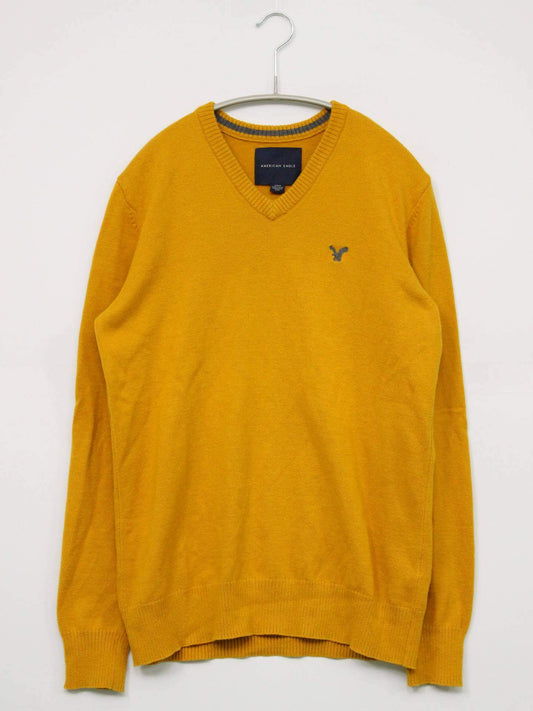 AMERICAN EAGLE/アメリカンイーグル/ニット/セーター/トップス/イエロー/S