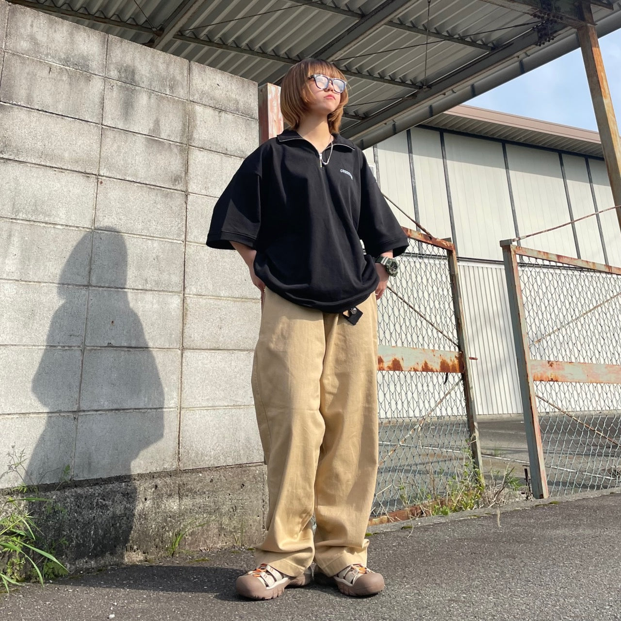 CODDERR/シャツ/ブラウス/トップス/ブラック/L