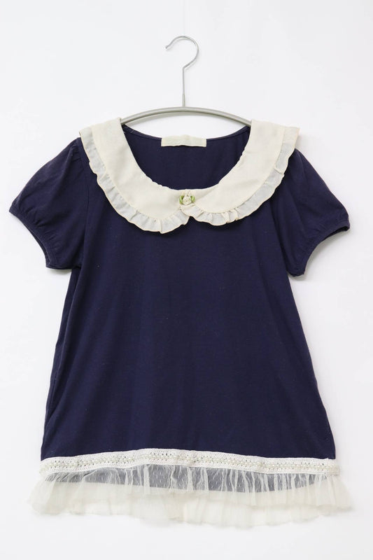 Tシャツ/カットソー/トップス/ネイビー/F