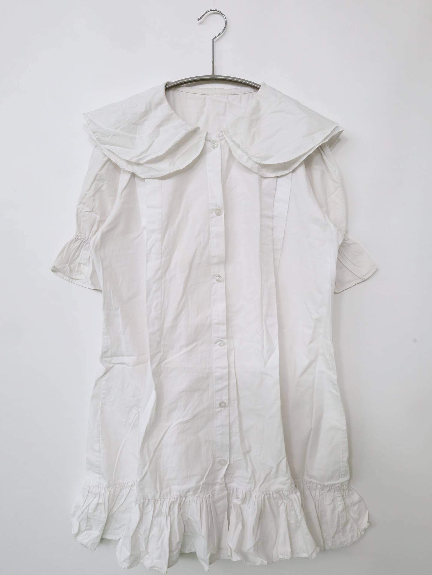 シャツワンピース/ワンピース/ドレス/ホワイト