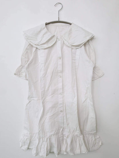 シャツワンピース/ワンピース/ドレス/ホワイト