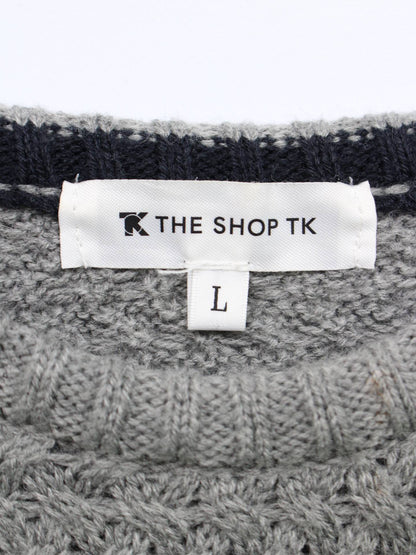 THE SHOP TK/ニット/セーター/トップス/グレー/L