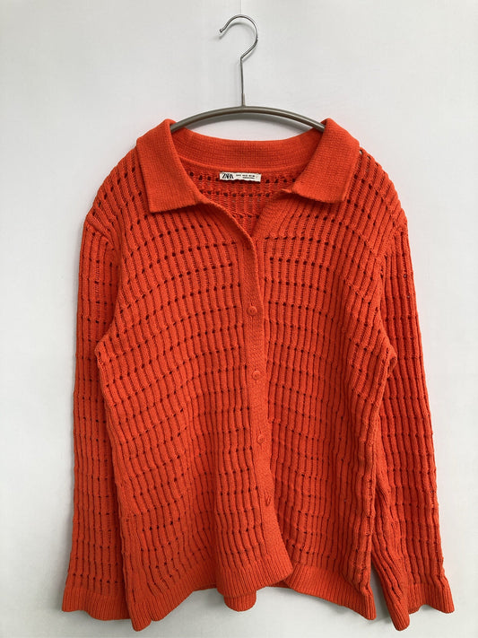 ZARA/ザラ/ニット/セーター/トップス/オレンジ/M
