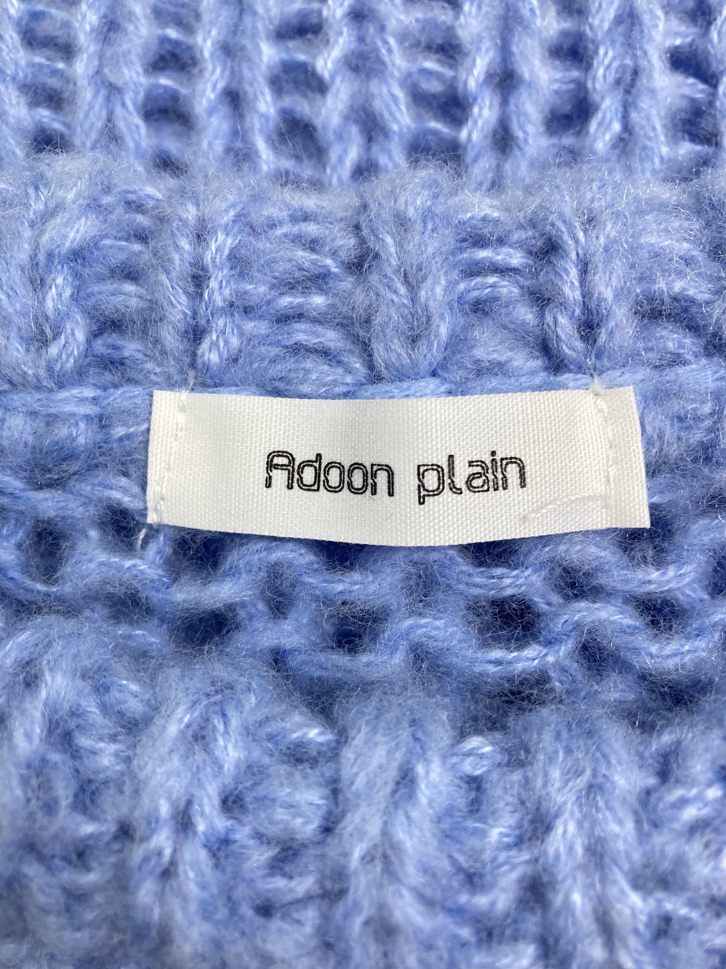 Adoon plain/アドーンプレーン/ニット/セーター/トップス/スカイブルー/F