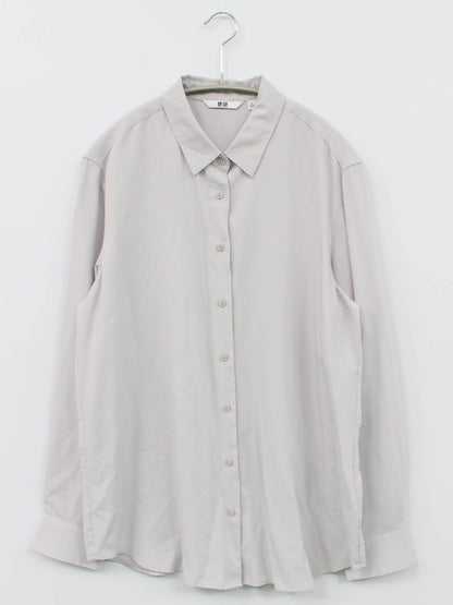 UNIQLO/ユニクロ/シャツ/ブラウス/トップス/グレー/L