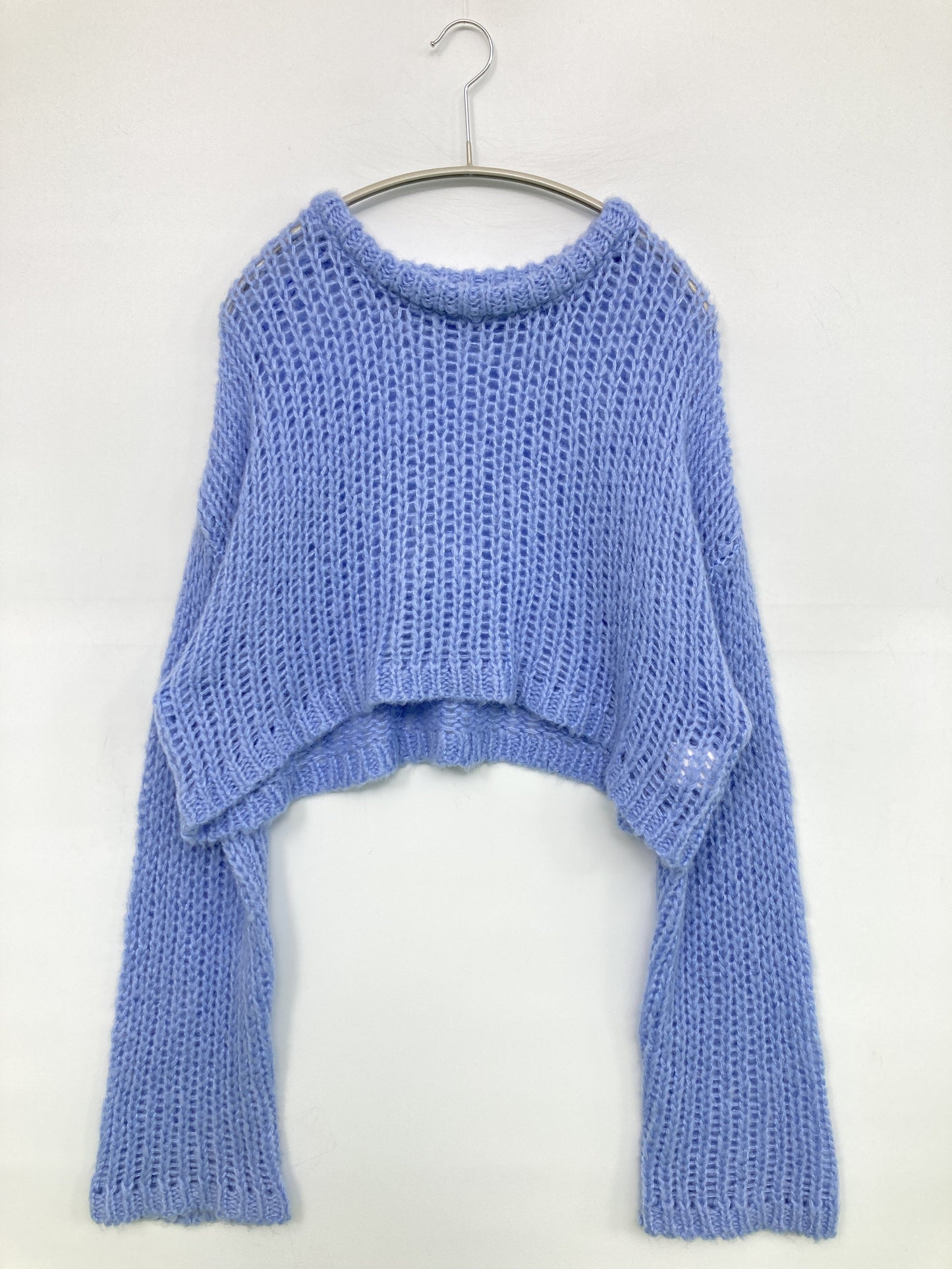 Adoon plain/アドーンプレーン/ニット/セーター/トップス/スカイブルー/F