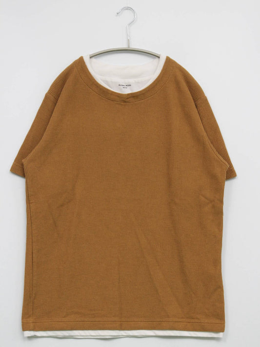 GLOBAL WORK/Tシャツ/カットソー/トップス/ブラウン/MEDIUM