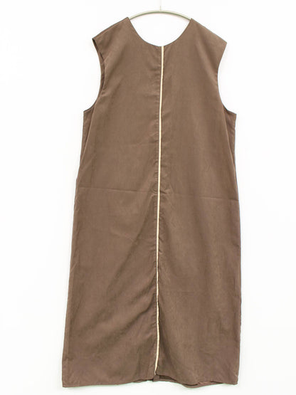 LAUIR/ラウアー/ジャンパースカート/ワンピース/ドレス/ブラウン/L