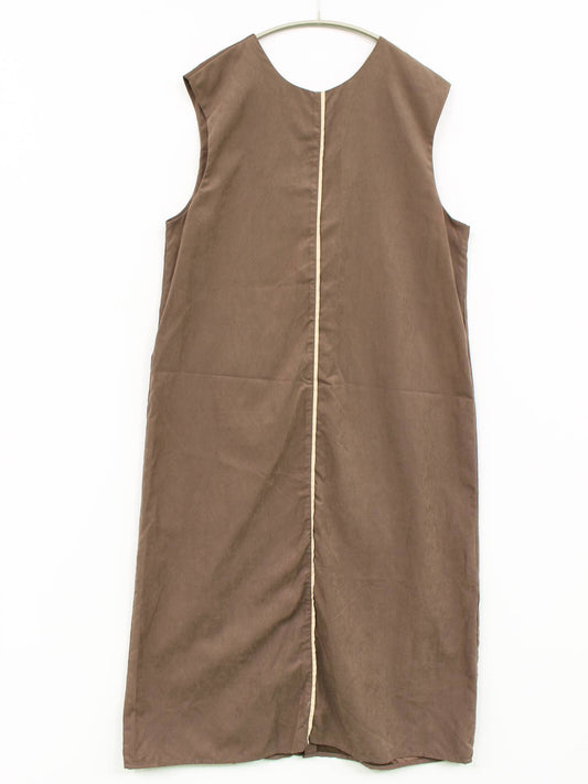 LAUIR/ラウアー/ジャンパースカート/ワンピース/ドレス/ブラウン/L