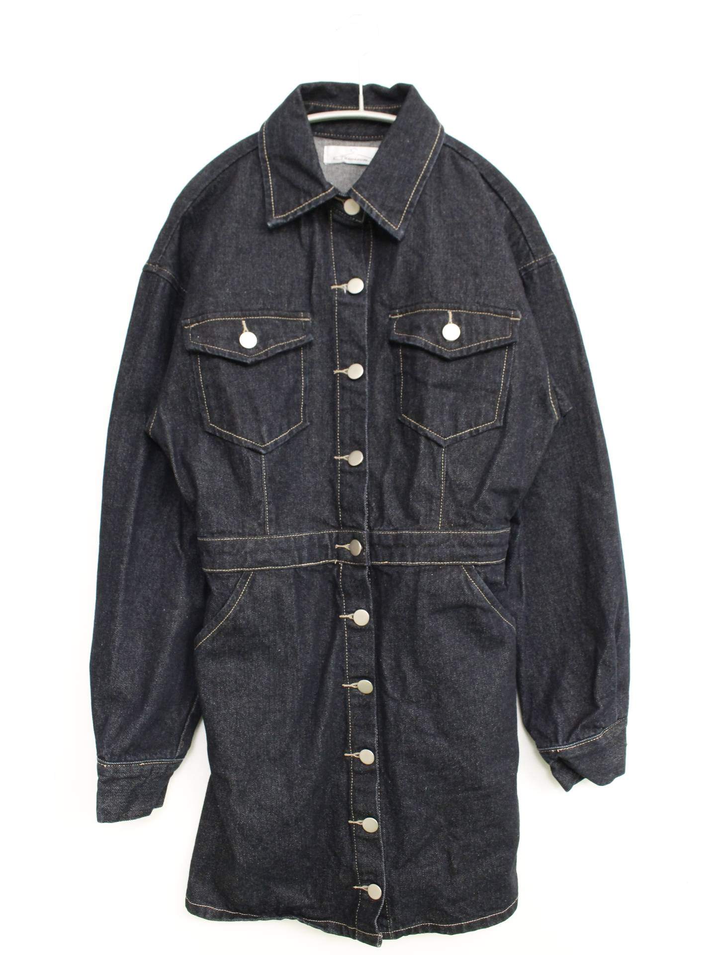 T.blossom/シャツワンピース/ワンピース/ドレス/ネイビー/FREE