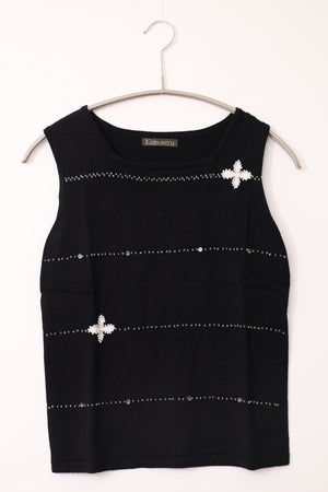 Kate ecru/タンクトップ/トップス/ブラック/M