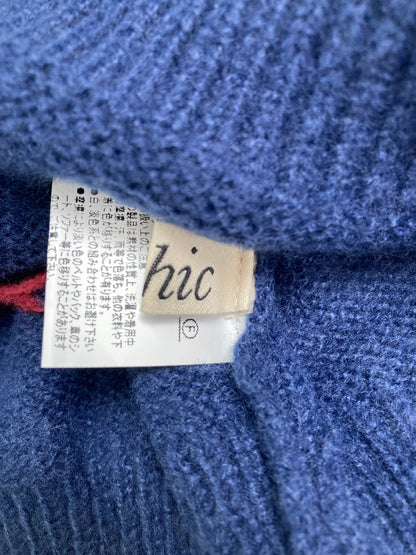 Achic/アシック/ニット/セーター/トップス/ネイビー