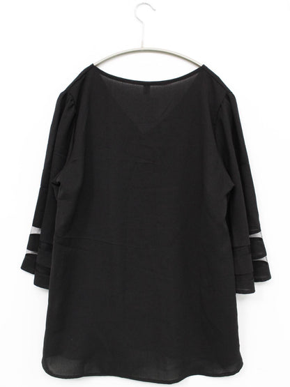 QIAO JIA REN/Tシャツ/カットソー/トップス/ブラック/L