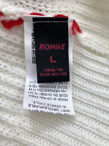 ROMWE/ロムウィー/ニット/セーター/トップス/ホワイト/L