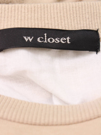 w closet/ダブルクローゼット/シャツ/ブラウス/トップス/ベージュ/F