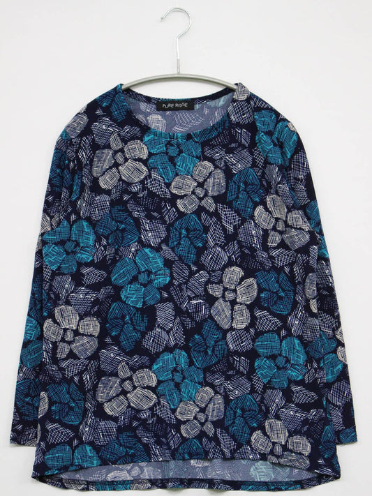 PURE ROSE/Tシャツ/カットソー/トップス/ネイビー/M-L